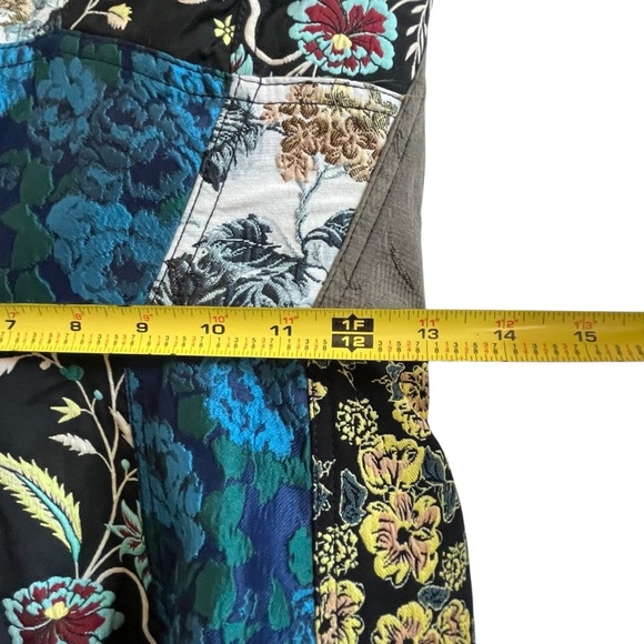 NWOT Anthropologie Floral Patchwork Sweetheart Strapless A Line Midi Dress SZ 6 - Picture 5 of 16